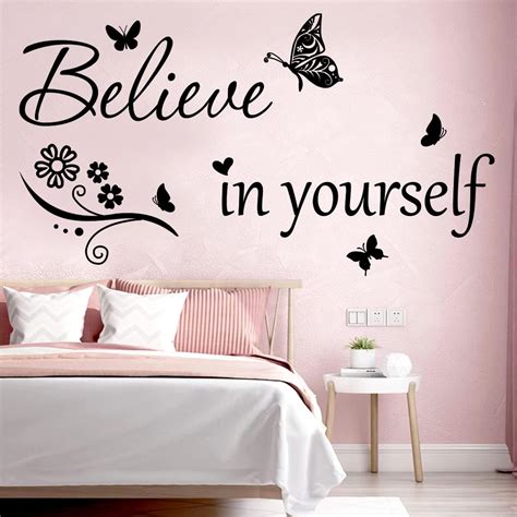 Inspirational Wall Decal Believe In Yourself Decal Wall Quote Sayings