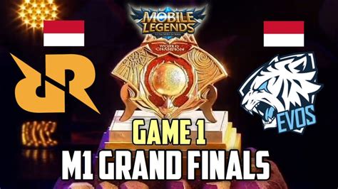 RRQ VS EVOS LEGENDS GAME 1 M1 GRAND FINALS WORLD CHAMPIONSHIP YouTube