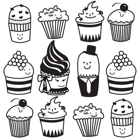 Coloriage Cupcake Les Meilleures Images De Bonbons Ici