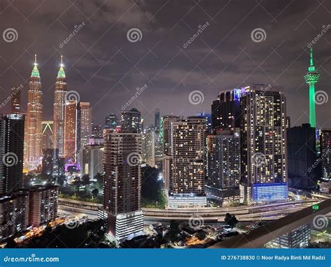 Kuala Lumpur City Skyline at Night. Editorial Image - Image of famous ...