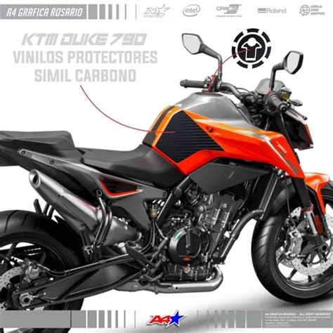 Ktm Duke 790 890 Protectores Tanque Vinilo Carbono