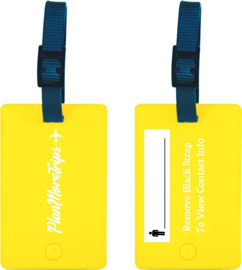 Amazon Pack Yellow Privacy Luggage Tags For Suitcases Tsa