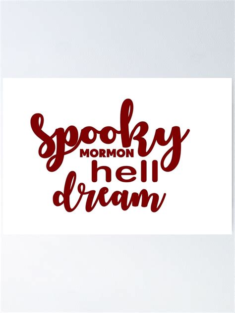 Spooky Mormon Hell Dream Book Of Mormon Inspired Poster For Sale By