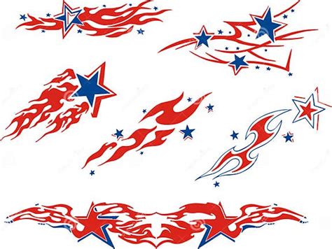 Set Of Star Flames Stock Vector Illustration Of Embellishment 28144846