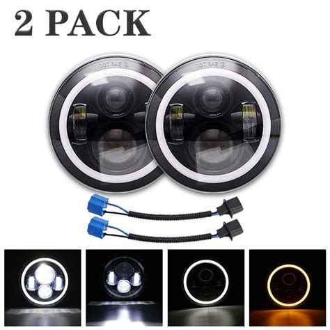 2 PCS 7 Inch LED Headlight Projector For Suzuki Marauder VZ 800 1600