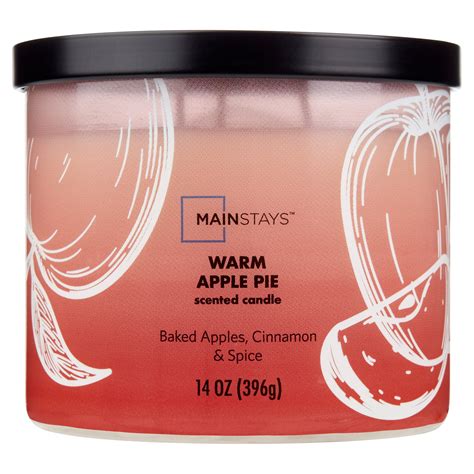 Mainstays Wick Ombre Wrap Warm Apple Pie Candle Ounce Walmart