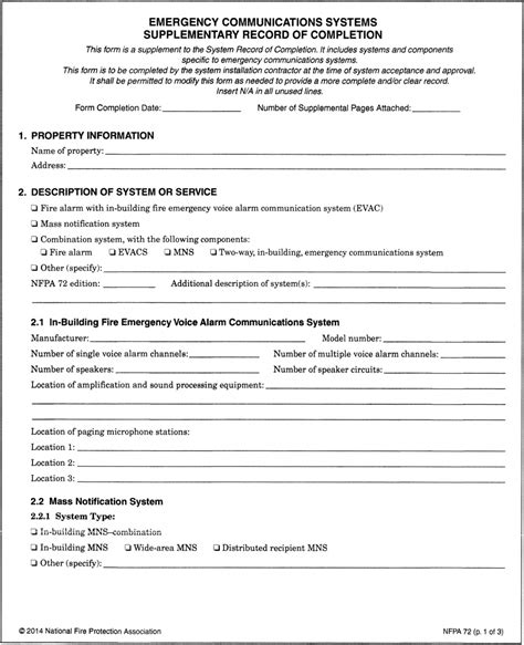 Forms For Record Of Completion Record Of Inspection And Testing And