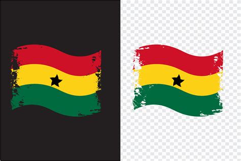 Ghana Wavy Grunge Flag Png Graphic By Emuchy1999 · Creative Fabrica