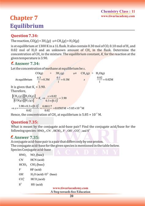 Ncert Solutions For Class Chemistry Chapter Equilibrium