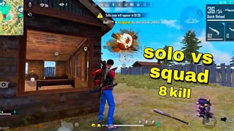 Solo💥vs Squad Gameplay Must Watch Garena Free Fire Totalgamingbadge99