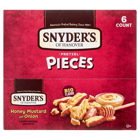 Snyder S Of Hanover Pretzel Pieces Honey Mustard Onion 3 25oz 6ct