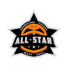 All Star Sports Template Logo Design Royalty Free Vector