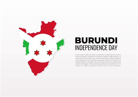 Burundi independence day on july 1st background on white background ...