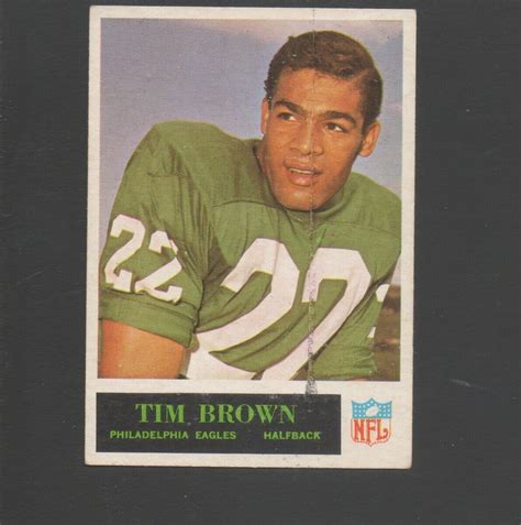 1965 Philadelphia Football Card 130 Tim Brown Philadelphia Eagles Vg