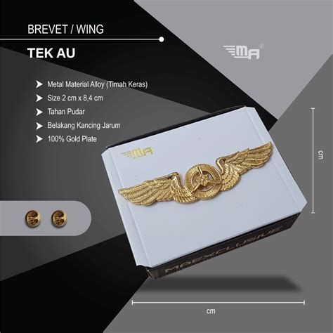 Jual Wing Tek Tni Au Pdh Brivet Brevet Pin Tek Tni Au Shopee Indonesia