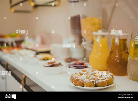 Breakfast At The Hotel Breakfast Buffet Bread Set Stock Photo Alamy