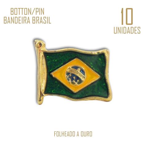 Botton Pin Bandeira Do Brasil