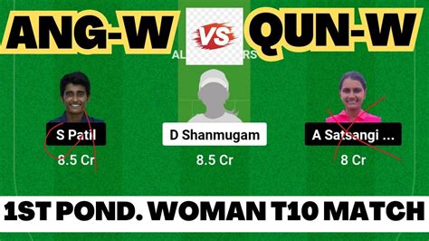 Ang W Vs Qun W Dream11 Prediction Ang W Vs Qun W Dream11 Team Qun W Vs Ang W Dream11