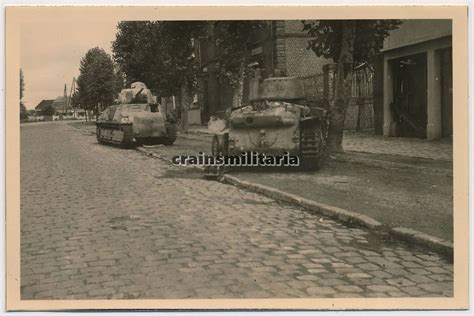 Orig Foto Wrack Panzer T Und Franz Somua S Tank Beute