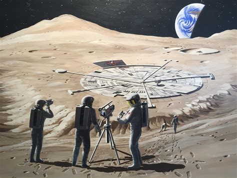 Moon Base painted for the NASA Glenn Research Center by NASA technical ...