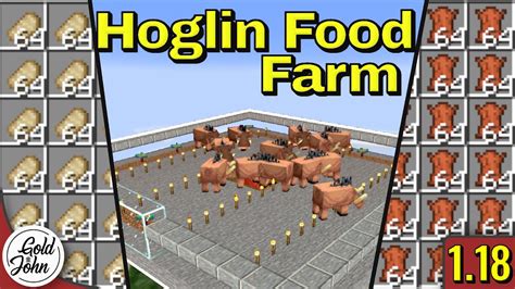 Easy Hoglin Food Farm Minecraft Tutorial Youtube