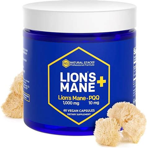 NATURAL STACKS Lions Mane Supplement With PQQ Brain Cell Optimizer