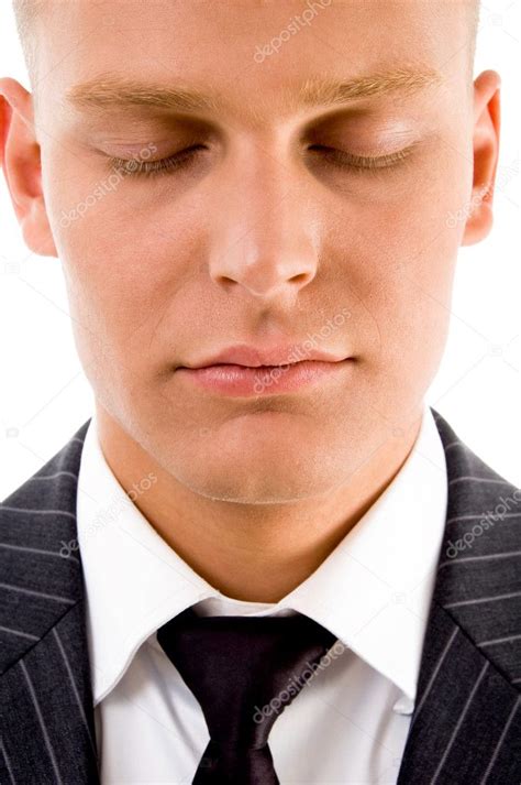 Man Posing With Closed Eyes — Stock Photo © Imagerymajestic 1349661