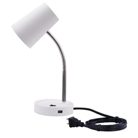 Lampe De Bureau Project Source Avec Port USB DEL 4 5 W Plastique