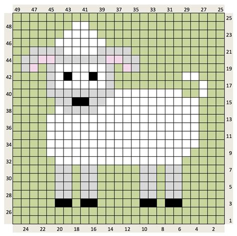 Sheep C2c Chart Free The Crafty Co Pixel Crochet Crochet Chart