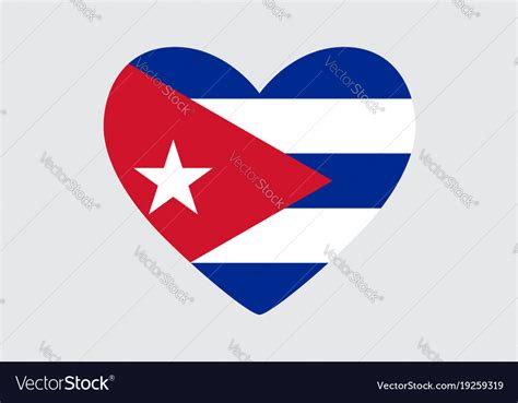 Heart In Colors Of The Cuba Flag Royalty Free Vector Image