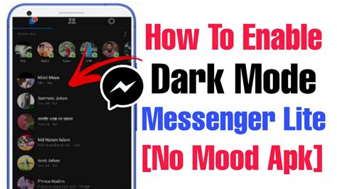 How To Enable Dark Mode Messenger Lite Dark Mode Facebook Messenger