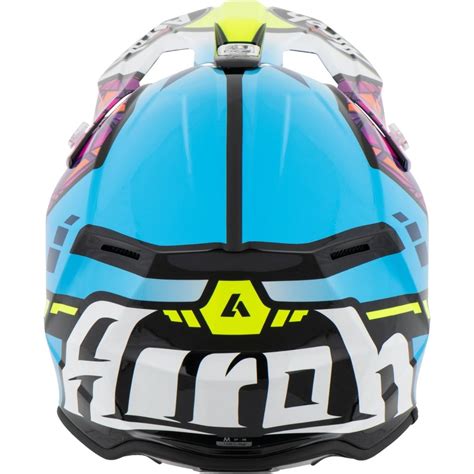 Capacete Airoh Wraap Diamond Preto Azul Roxo Grid Motors