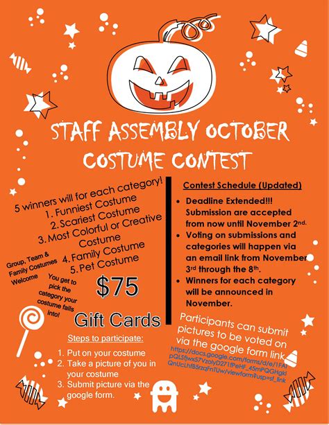 Printable Costume Contest Categories