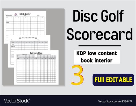 Golf scorecard Royalty Free Vector Image - VectorStock