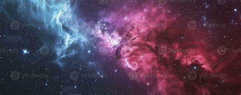 Ai Generated Concept Of Web Banner Magic Color Galaxy Horizontal