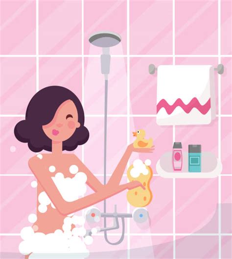 Woman Taking Shower Illustrations Royalty Free Vector Graphics And Clip