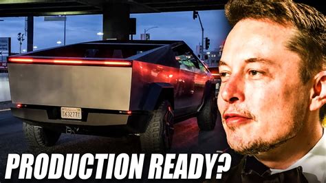 New Tesla Cybertruck Spotted Is It Production Ready Youtube