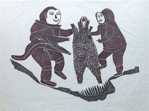 FOUND I Leah Qumaluk ᓕᐊ ᑯᒪᓗ 1934 2010 Original Inuit Art Etsy