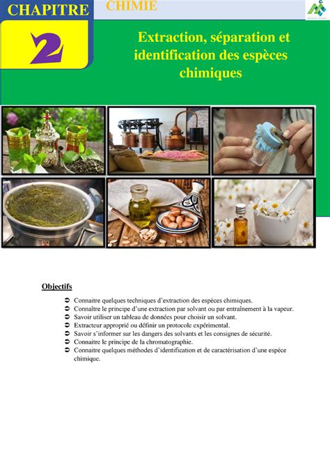 Leçon 2 les techniques d extractions CHAPITRE 2 CHIMIE Extraction