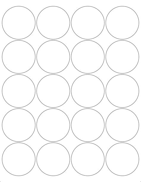 Free Template For Inch Round Labels