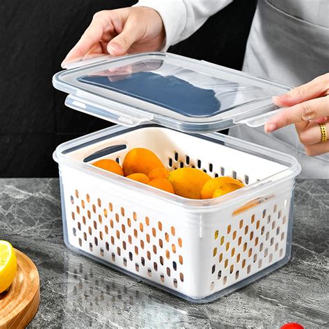 Caja De Almacenamiento Para Refrigerador Organizador De Frutas Y