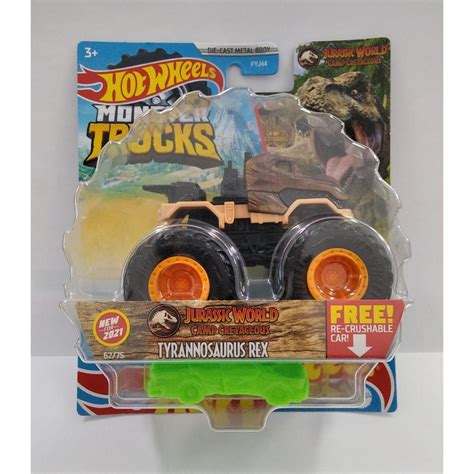 Jual Monster Trucks JURRASIC WORLD CAMP CRETACEOUS TYRANNOSAURUS REX Tyrex Jam Skala 1 64 Hot
