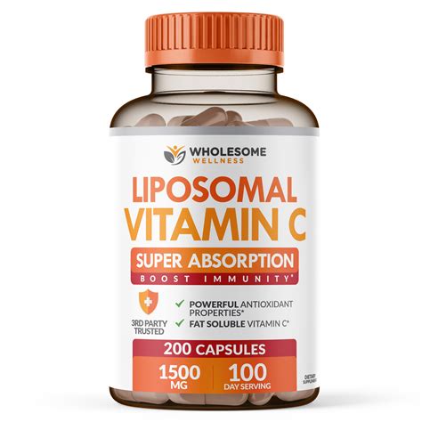 Liposomal Vitamin C Capsules Wholesome Wellness