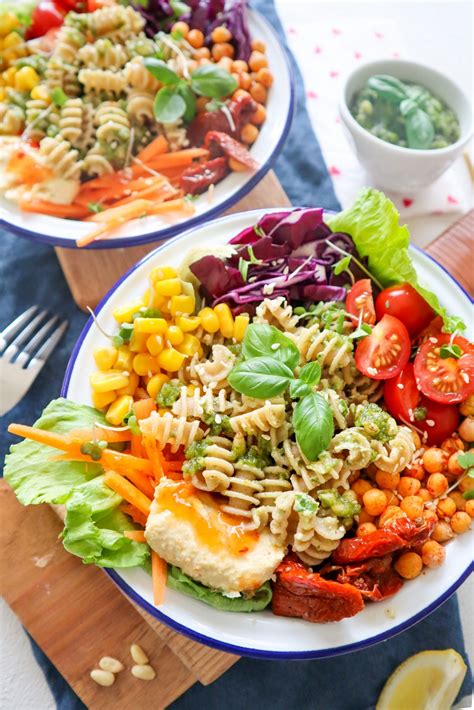 Gluten Free Pesto Pasta Buddha Bowl Jessica S Kitchen