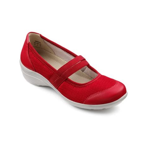 Hotter Womens Tranquil Tango Red Slip On Shoe At Marshall Shoes