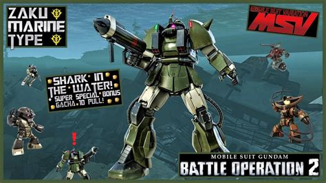 Gbo2 The Zaku Marine Type Super Special Bonus Gacha 10 Pull Youtube