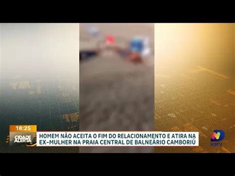 Ataque Na Praia Central De Balne Rio Cambori Homem Atira Contra Ex