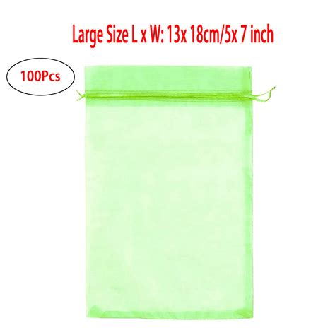 Pcs Organza Fruit Protecting Bags Mesh Barrier Bag Fruits Tree