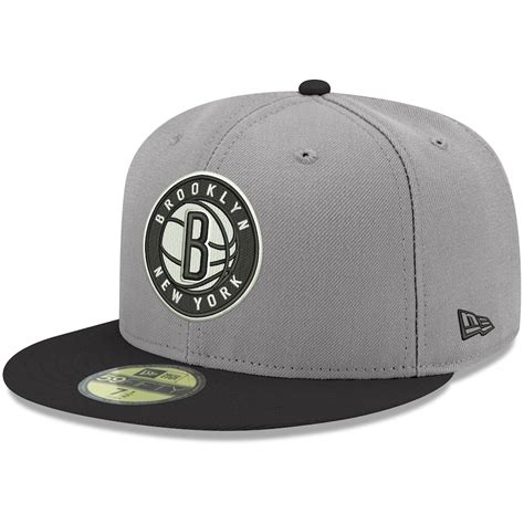 Brooklyn Nets New Era 2tone 59fifty Fitted Hat Gray