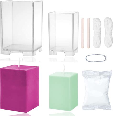 Amazon Milivixay Pcs Square Pillar Candle Molds Set Rectangular